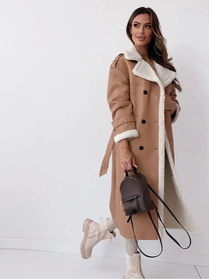 Stylish Long Women's Winter Coat - Seraphina-Black-S-The Livary