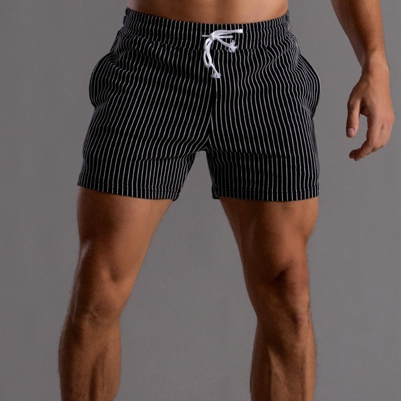 Quick-drying & Stylish Men's Swim Shorts made from Ripstop Polyester – Niko-Black-XS-The Livary