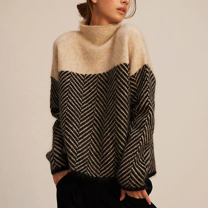 Comfortable Ladies' Sweater - Elodie-Beige-S-The Livary