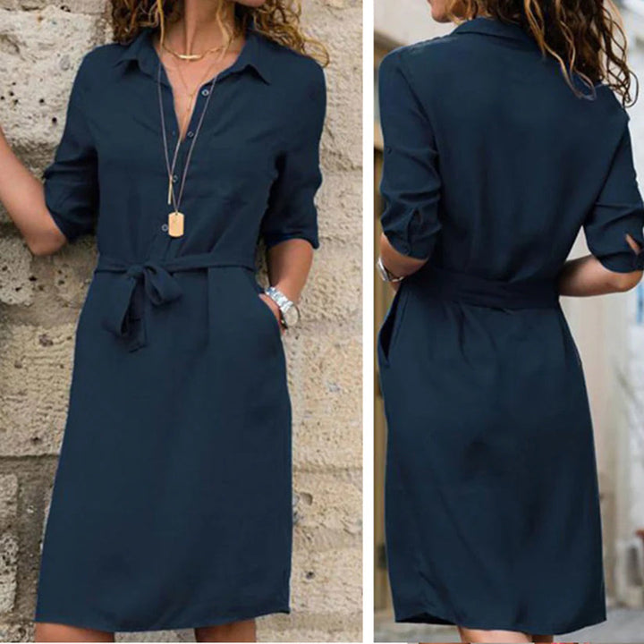 Mandy - Stylish Comfortable Dress-Black-S-The Livary
