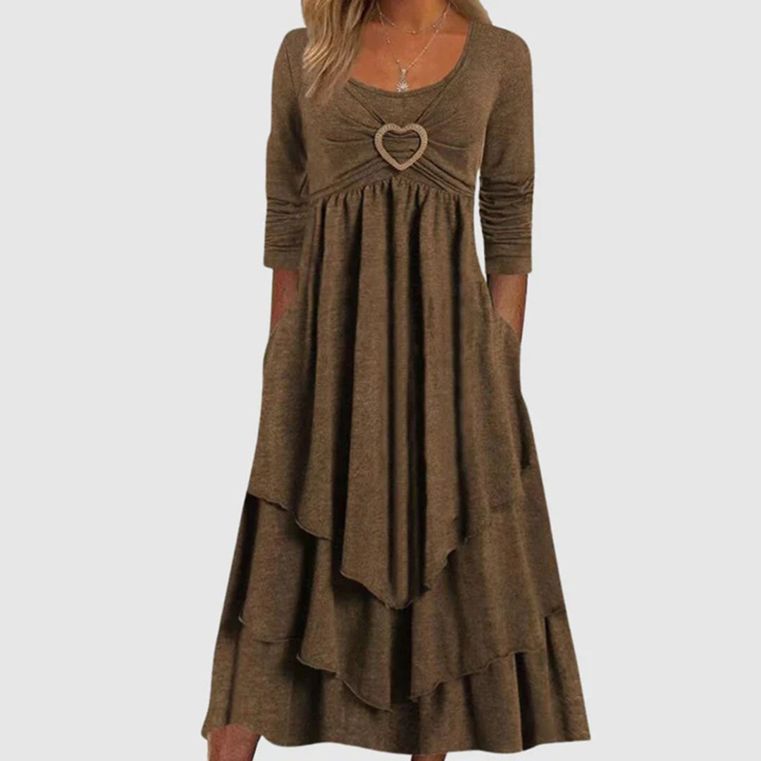 Stylish Long Dress - Naomi-Brown-S-The Livary