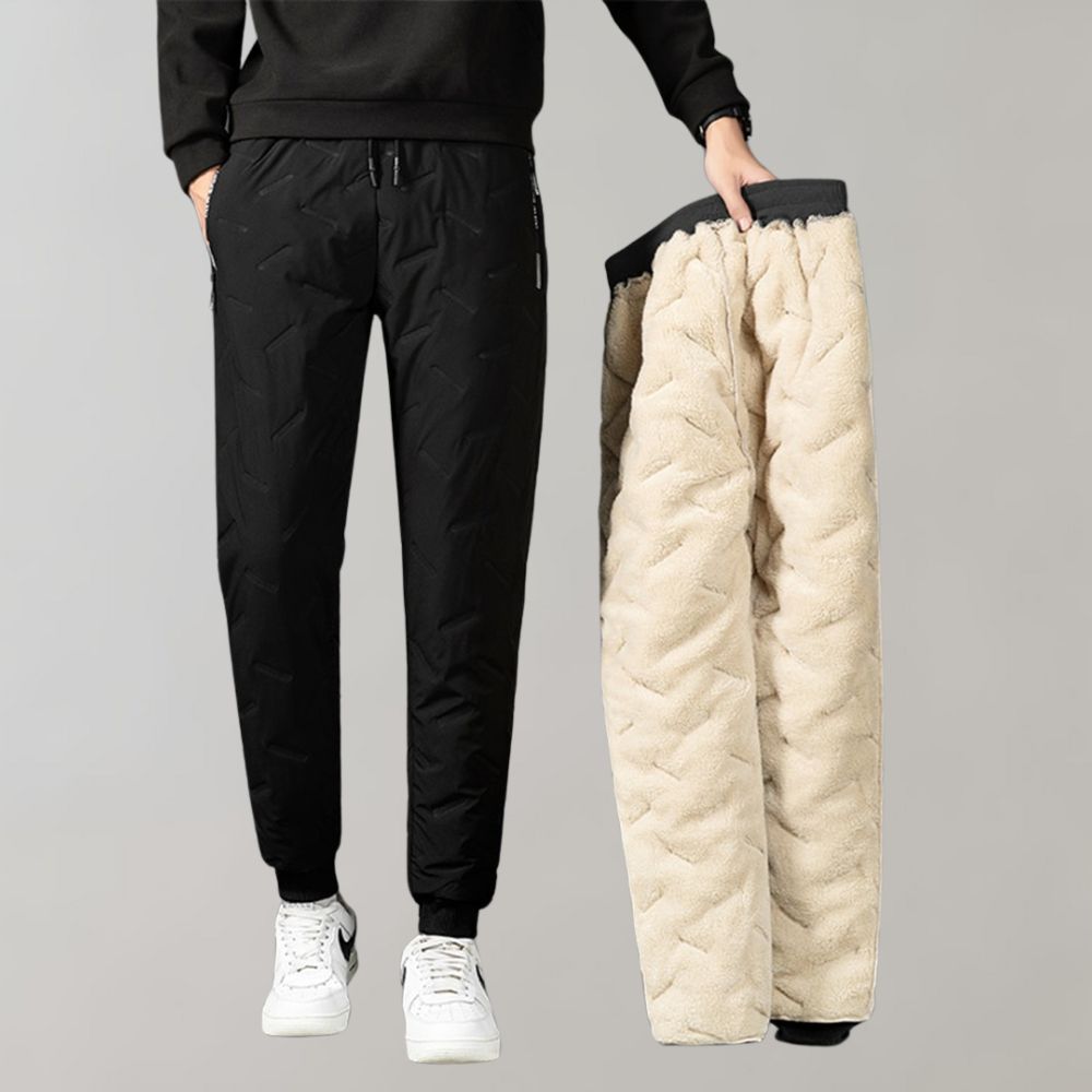 Comfortable Winter Trousers for Men - Logan-Black Pencil-M-The Livary