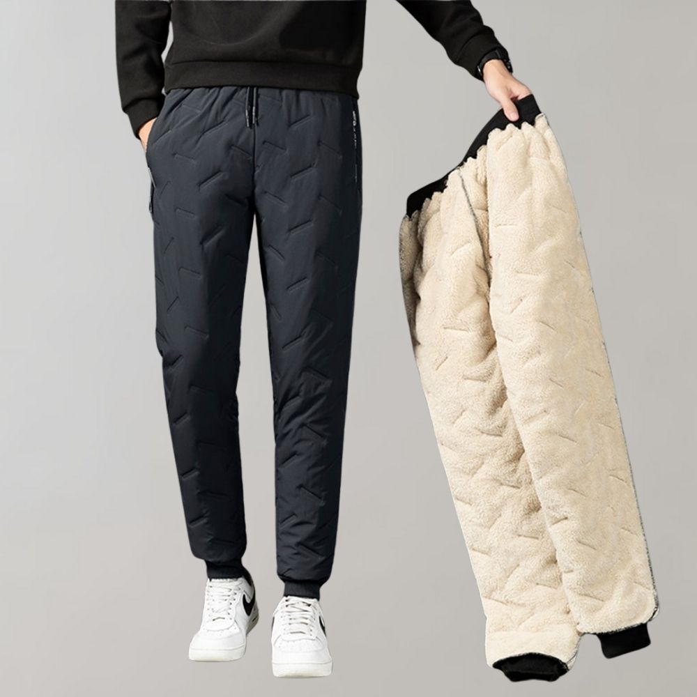 Comfortable Winter Trousers for Men - Logan-Grey Pencil-M-The Livary