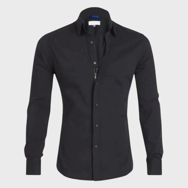 Wrinkle-free Shirt for Men - Milan-Black-XS-The Livary
