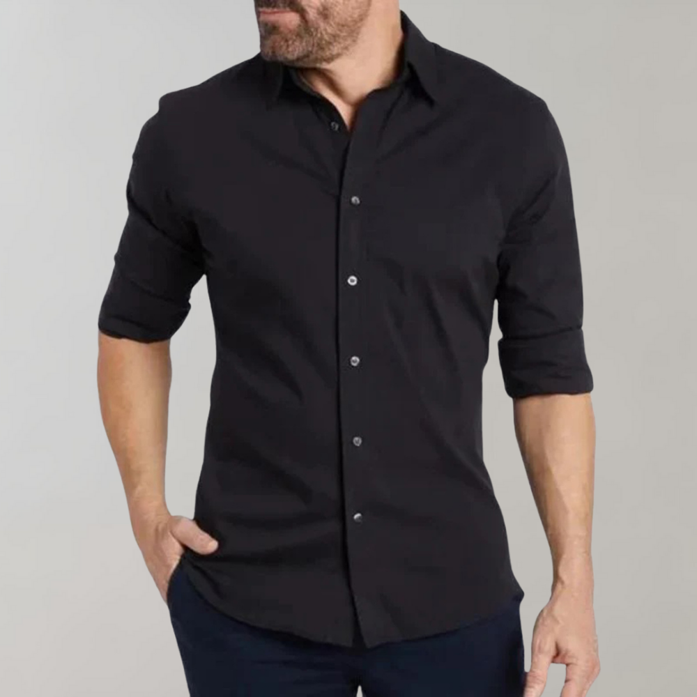 Wrinkle-free Shirt for Men - Milan-Black-XS-The Livary
