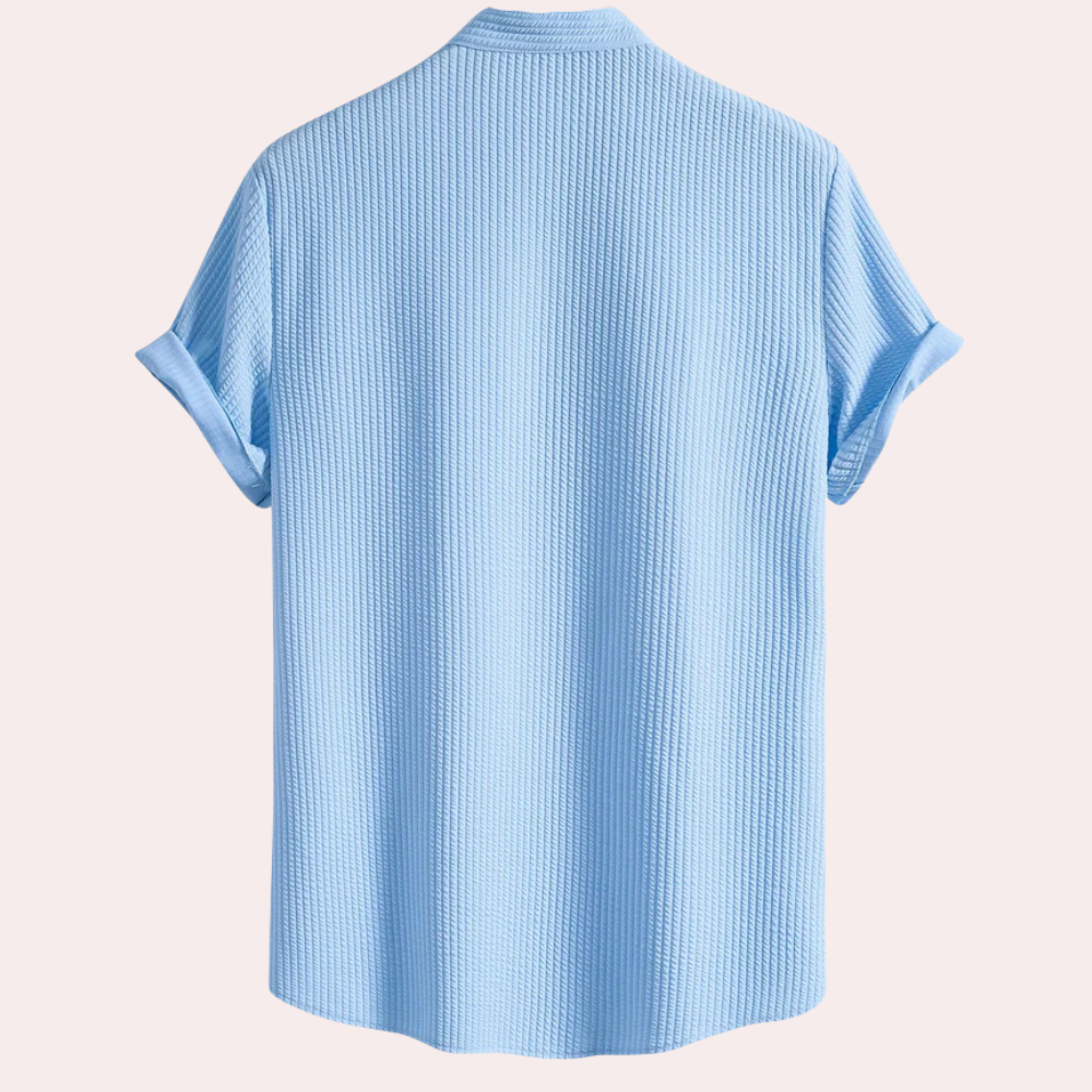 Stylish Short-Sleeved Shirt for Men - Victor-White-S-The Livary