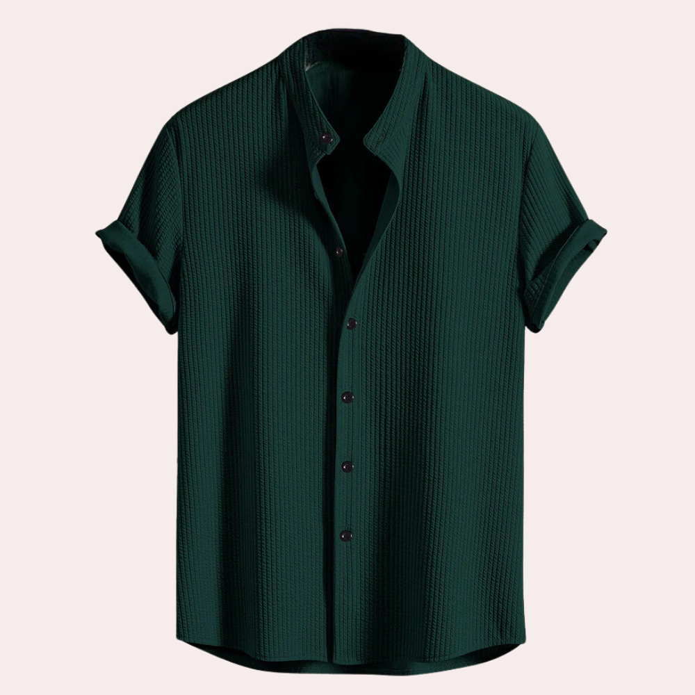 Stylish Short-Sleeved Shirt for Men - Victor-Green-S-The Livary