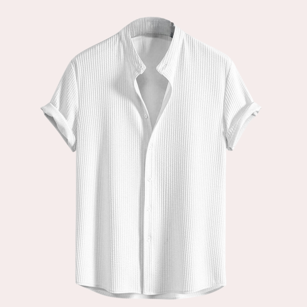 Stylish Short-Sleeved Shirt for Men - Victor-White-S-The Livary