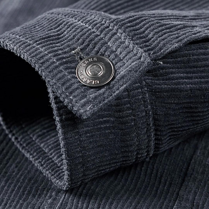 Comfortable Grey Corduroy Jacket - Rover-M-The Livary