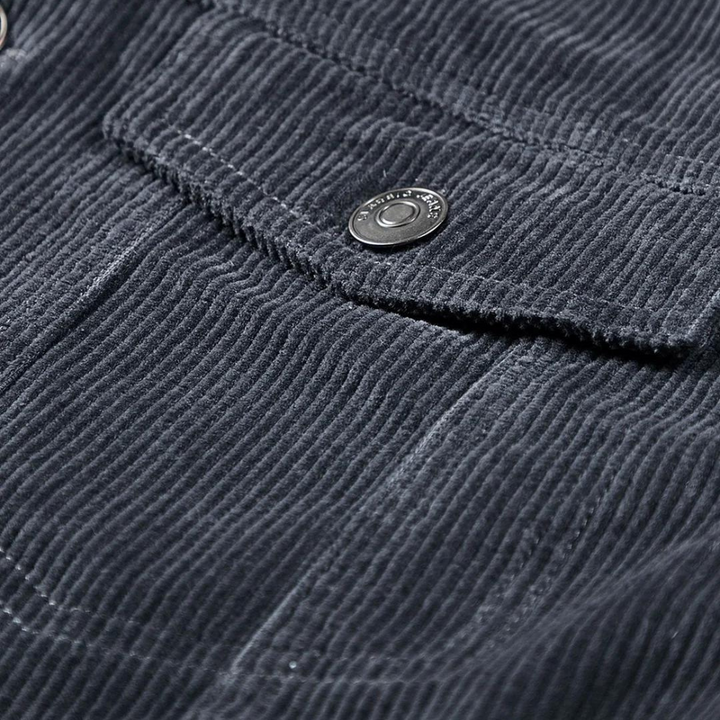Comfortable Grey Corduroy Jacket - Rover-M-The Livary
