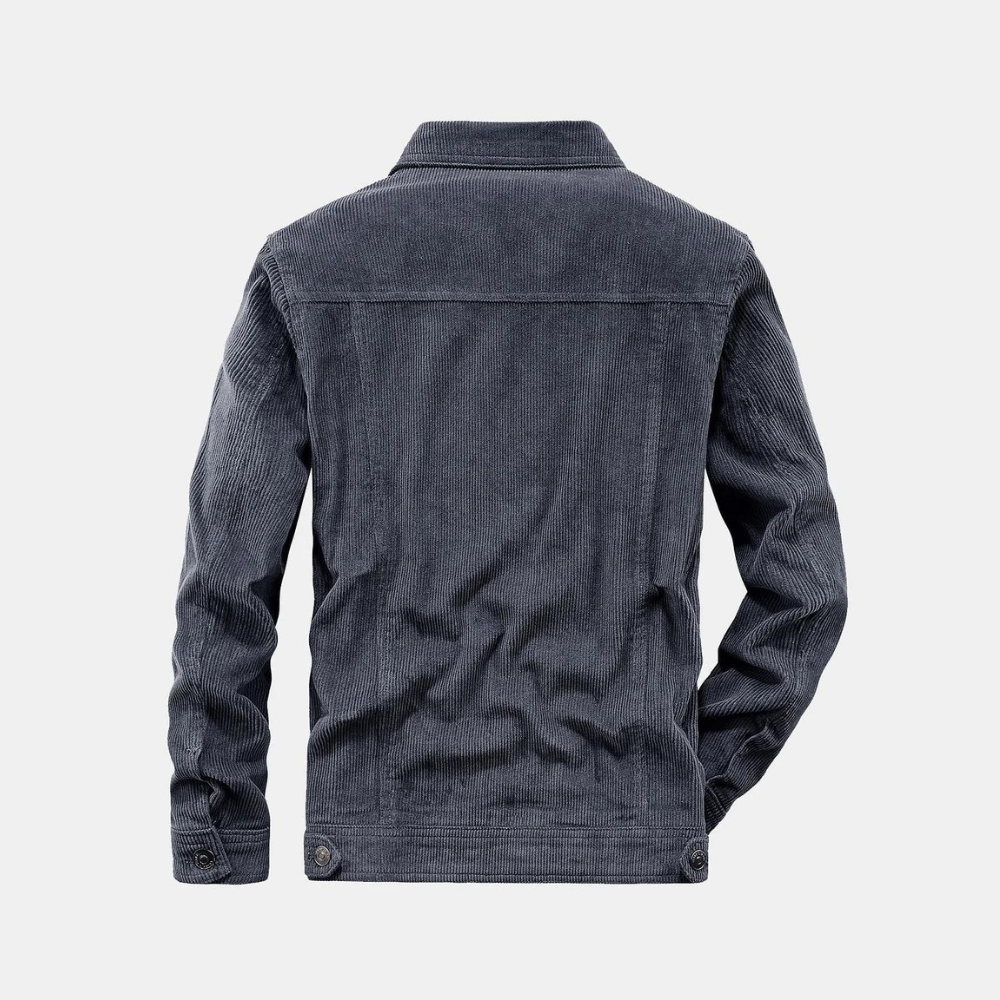 Comfortable Grey Corduroy Jacket - Rover-M-The Livary
