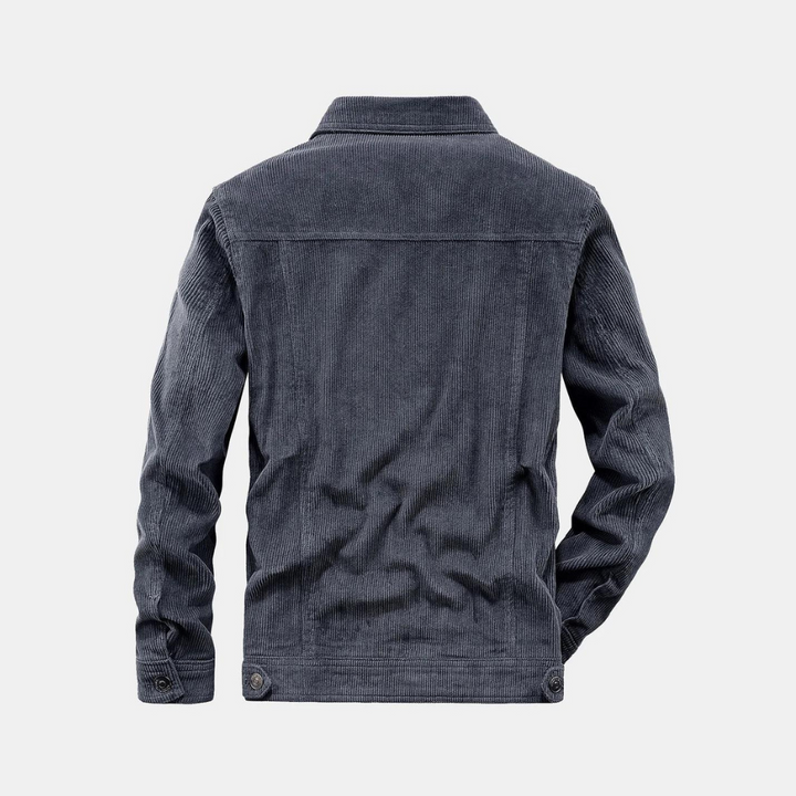 Comfortable Grey Corduroy Jacket - Rover-M-The Livary