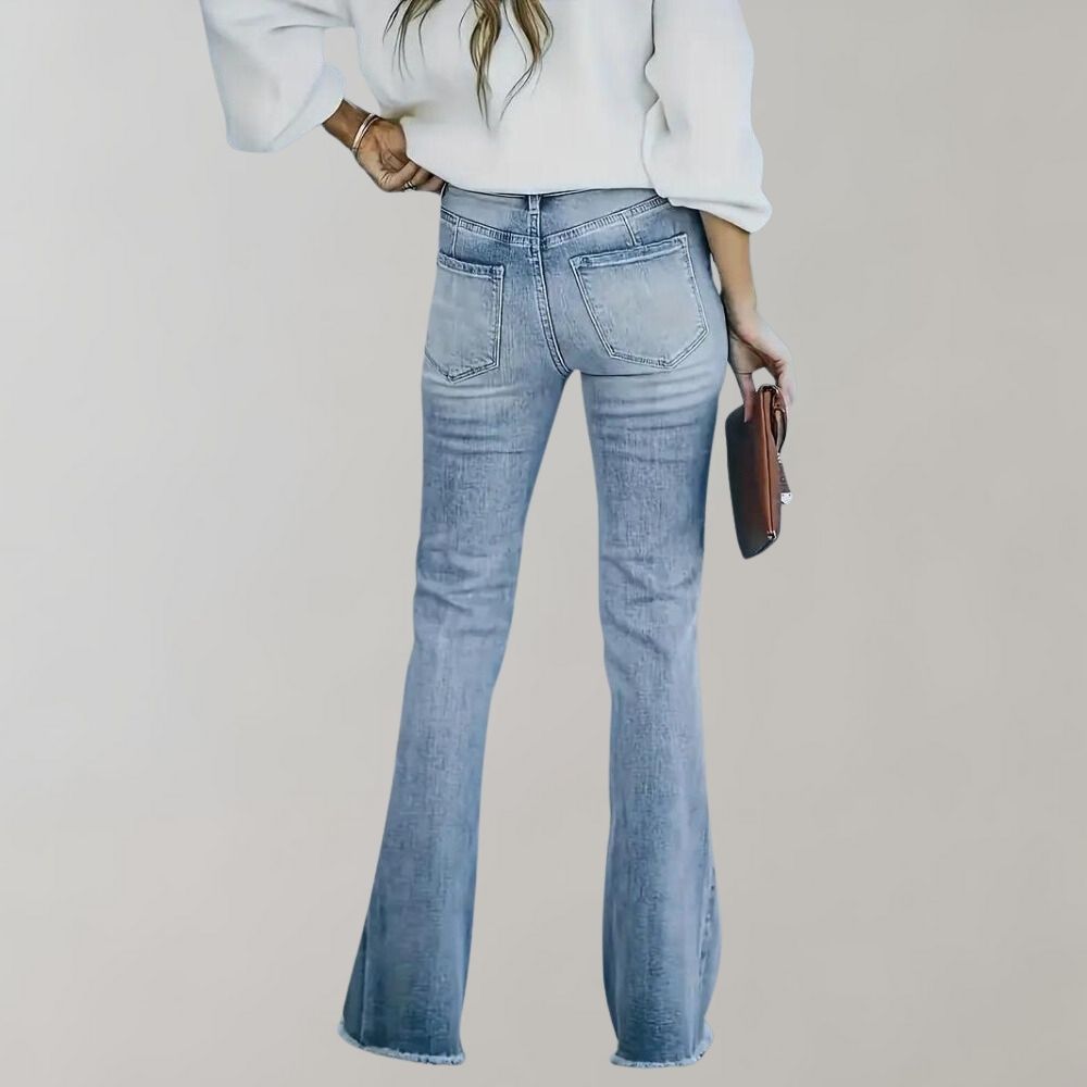Vintage Flared Jeans - Mandy-Heavenly blue-XS-The Livary