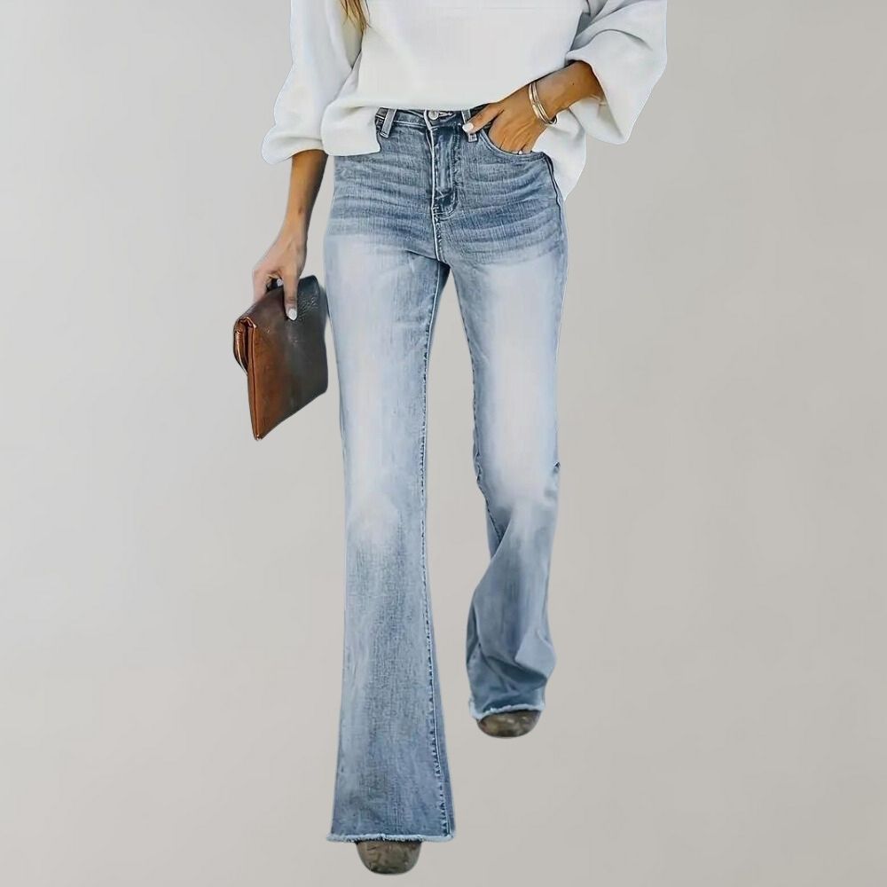 Vintage Flared Jeans - Mandy-Heavenly blue-XS-The Livary