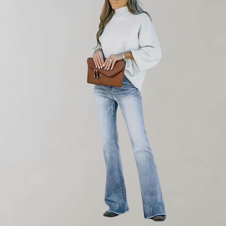 Vintage Flared Jeans - Mandy-Heavenly blue-XS-The Livary