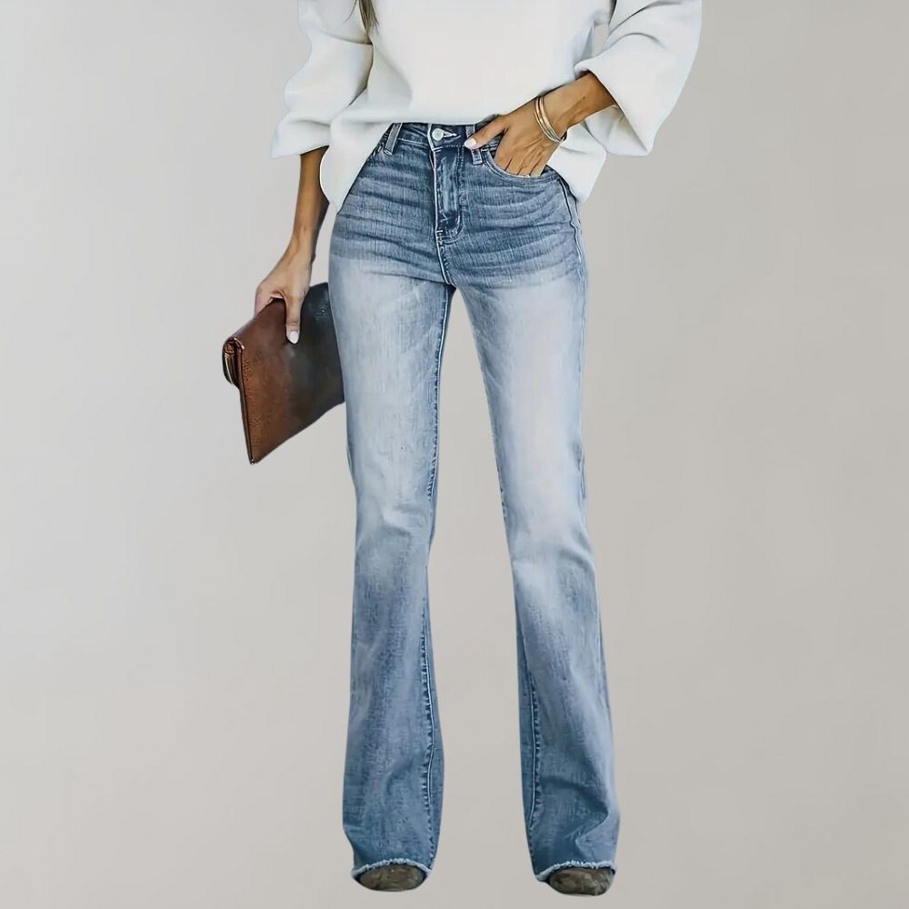 Vintage Flared Jeans - Mandy-Heavenly blue-XS-The Livary