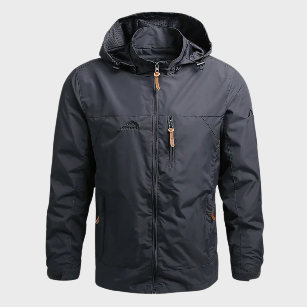 Stylish Windbreaker for Men - Luca-Grey-M-The Livary