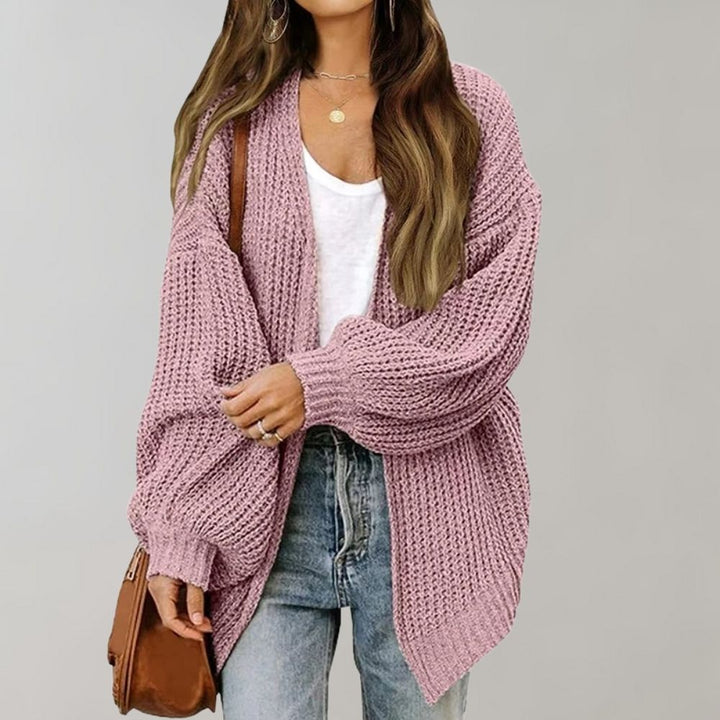 Casual Knitted Women's Cardigan - Aria-Pink-S-The Livary