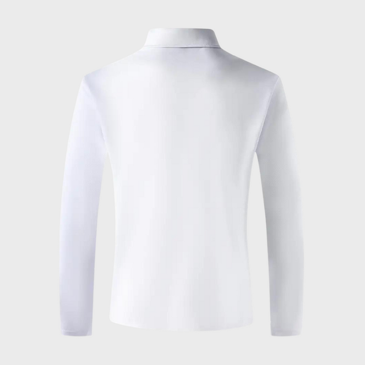 Men's Polo Shirt with Long Sleeves - Oliver-Black-S-The Livary