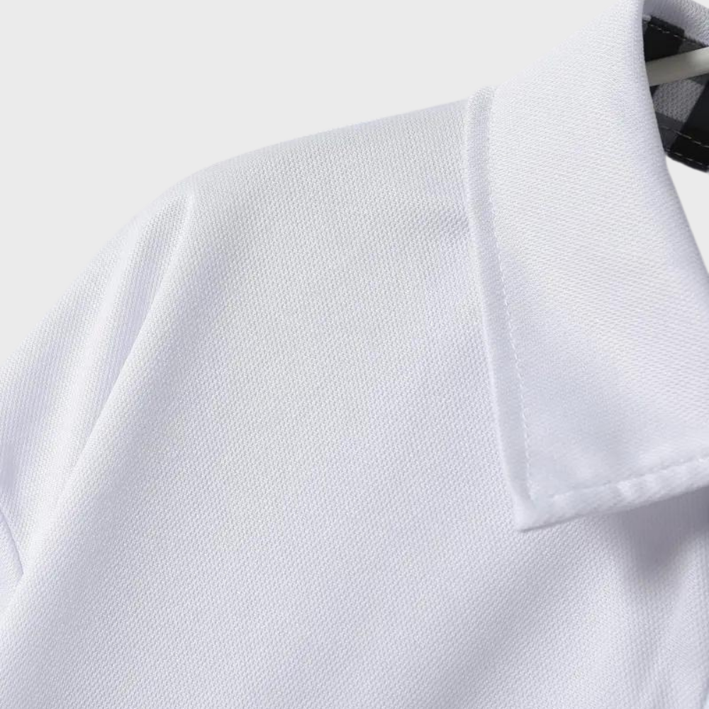 Men's Polo Shirt with Long Sleeves - Oliver-Black-S-The Livary