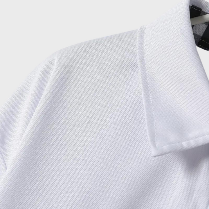 Men's Polo Shirt with Long Sleeves - Oliver-Black-S-The Livary