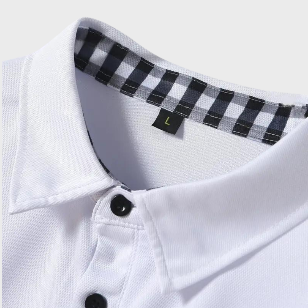 Men's Polo Shirt with Long Sleeves - Oliver-Black-S-The Livary