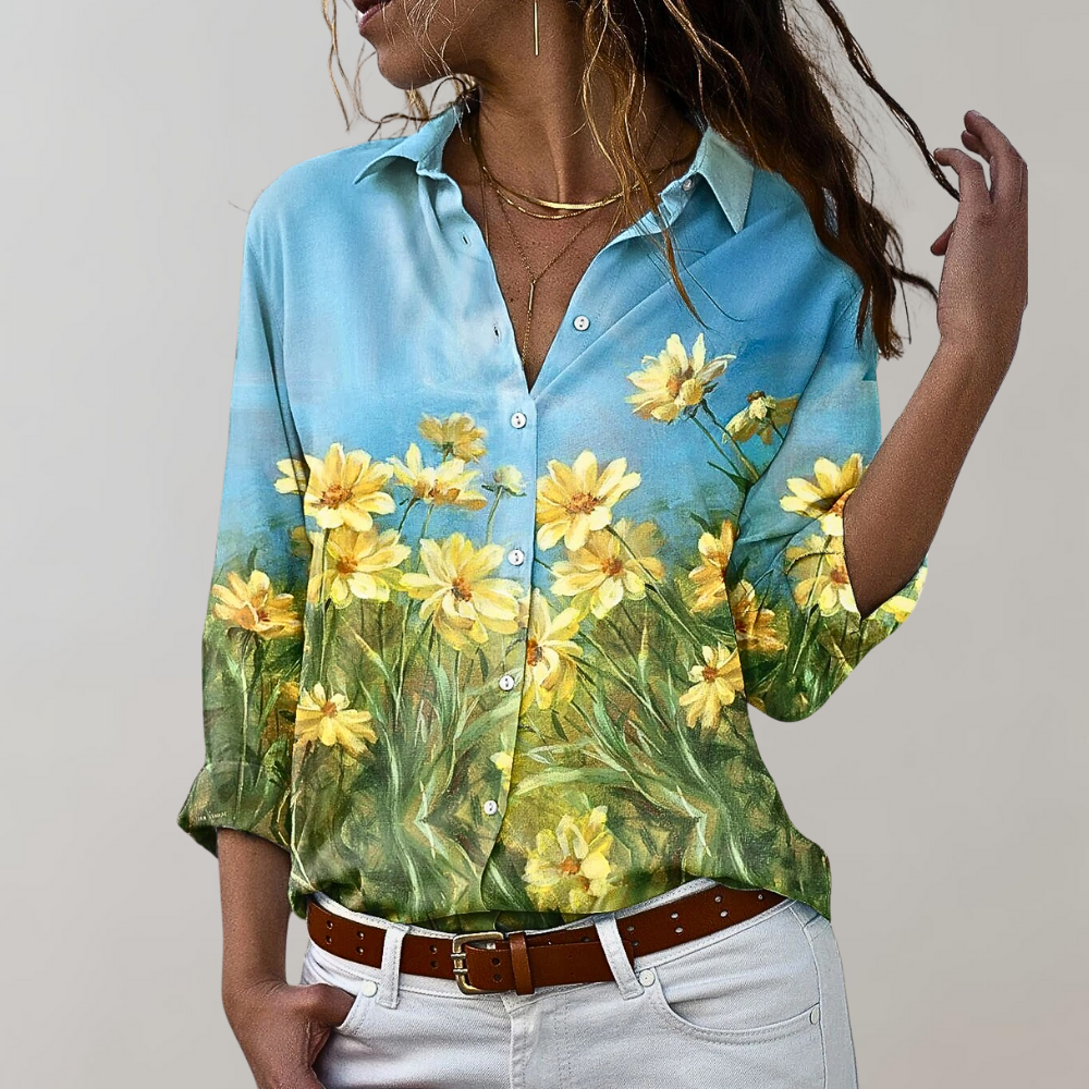 Stylish Ladies' Blouse - Emma-Gold-S-The Livary