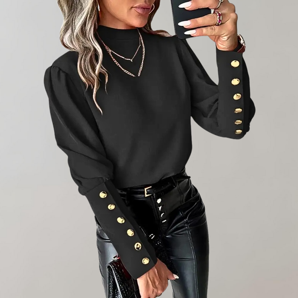 Trendy Ladies Blouse with Lace - Clara-Black-S-The Livary