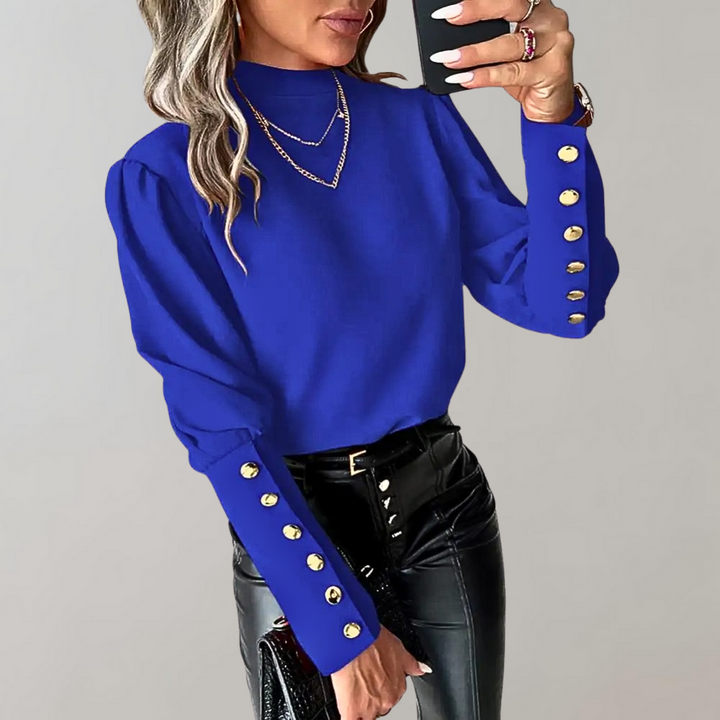 Trendy Ladies Blouse with Lace - Clara-Blue-S-The Livary