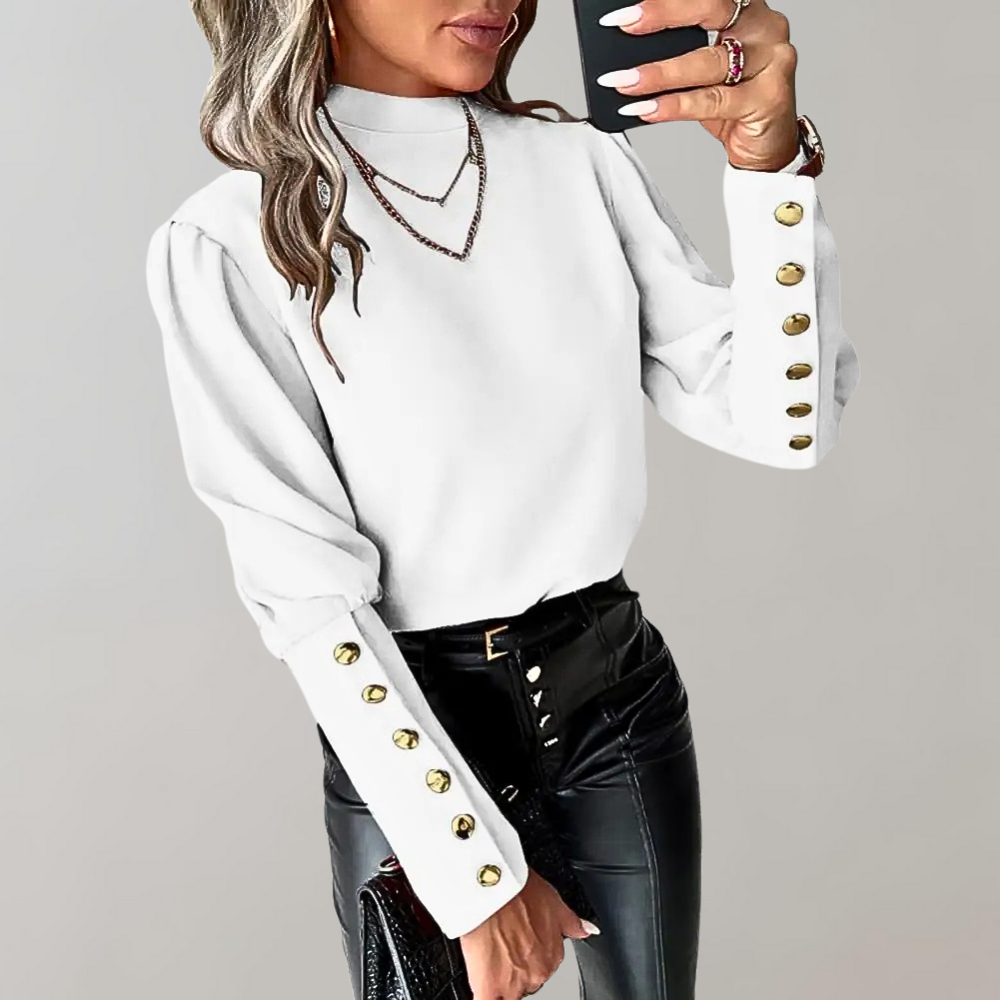 Trendy Ladies Blouse with Lace - Clara-White-S-The Livary