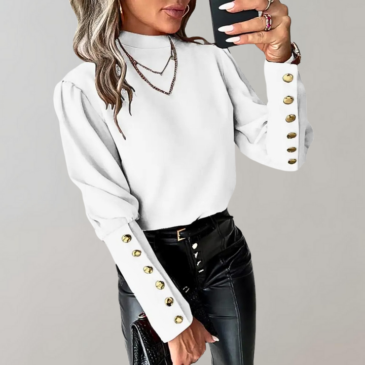 Trendy Ladies Blouse with Lace - Clara-White-S-The Livary