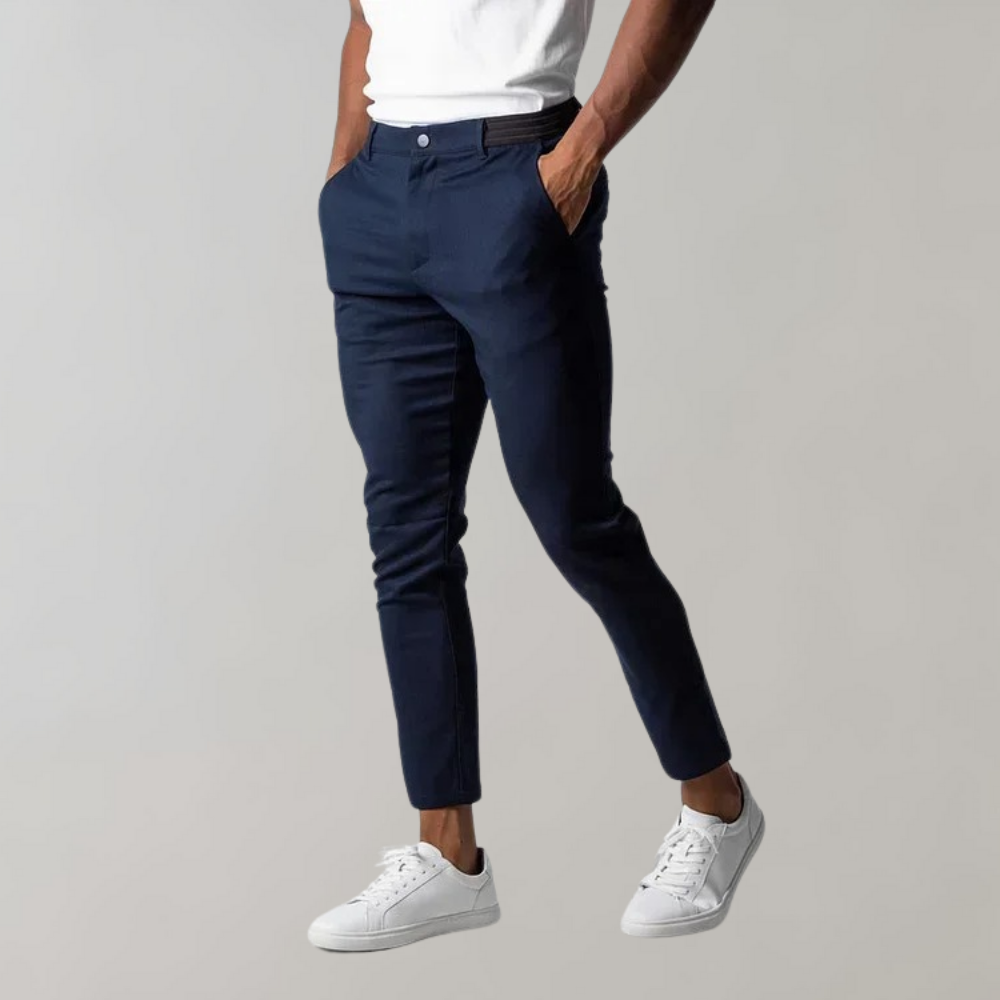 Levi - Casual Chino Trousers for Men-Blue-28-The Livary