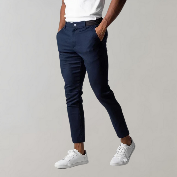Levi - Casual Chino Trousers for Men-Blue-28-The Livary