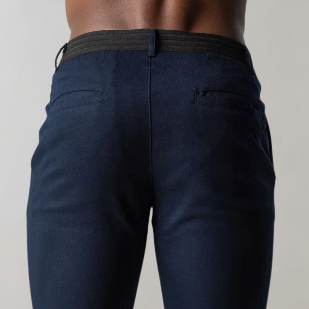 Levi - Casual Chino Trousers for Men-Black-28-The Livary