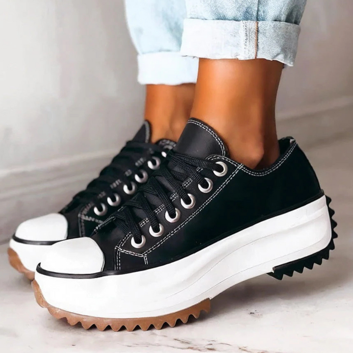 Trendy Platform Sneakers for Women - Nova-Black-2.5-The Livary