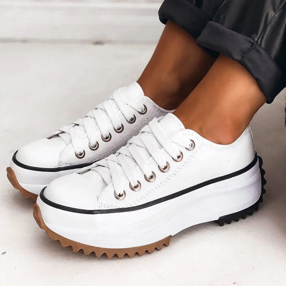 Trendy Platform Sneakers for Women - Nova-White-2.5-The Livary