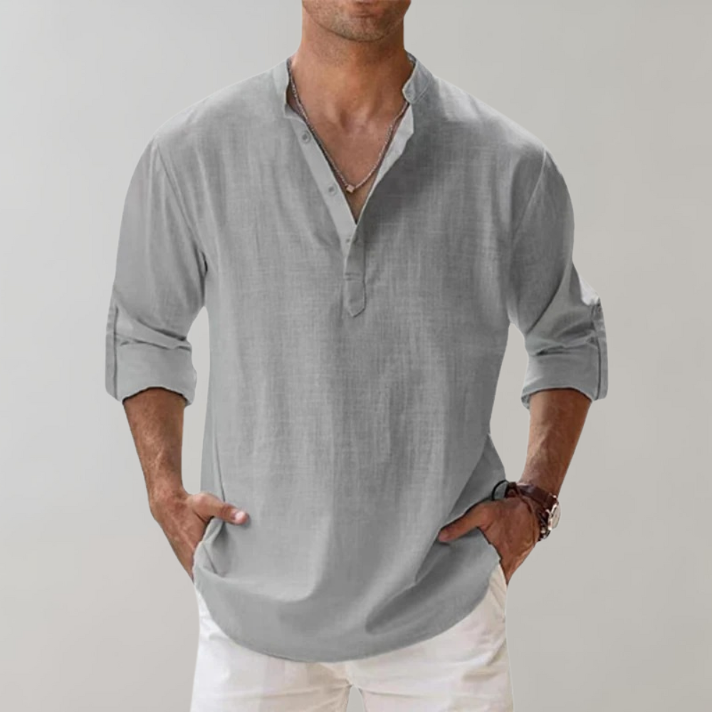 Comfortable Shirt for Men - Florian-Grey-S-The Livary
