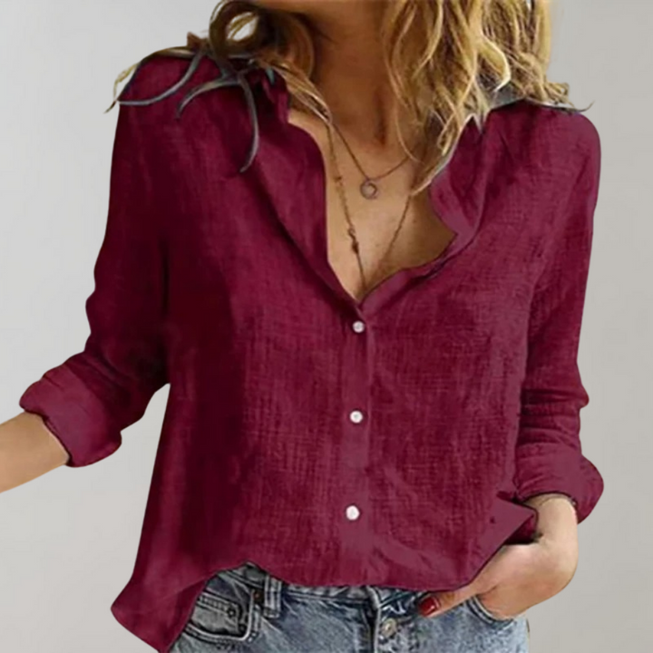 Casual Blouse for Women - Mira-Red-2XS-The Livary