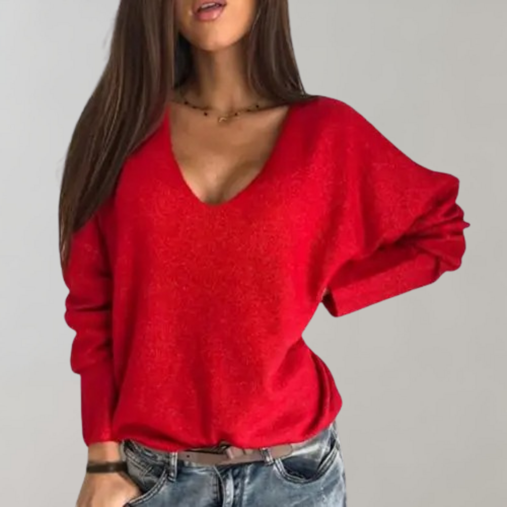 Breathable Ladies Sweater - Skye-Red-S-The Livary