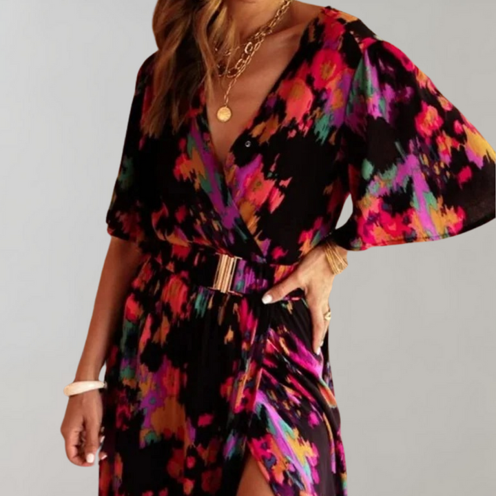 Airy maxi summer dress – Alina-Gray-XS-The Livary