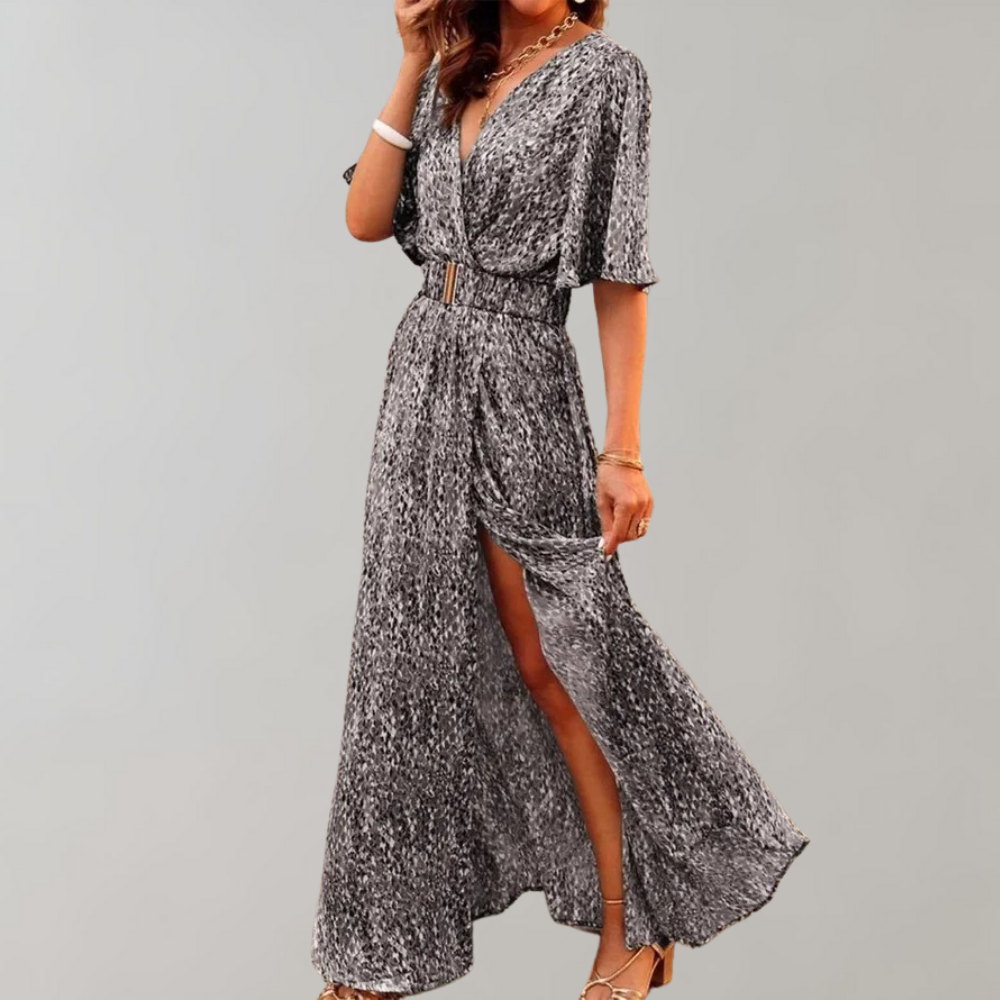 Airy maxi summer dress – Alina-Gray-XS-The Livary