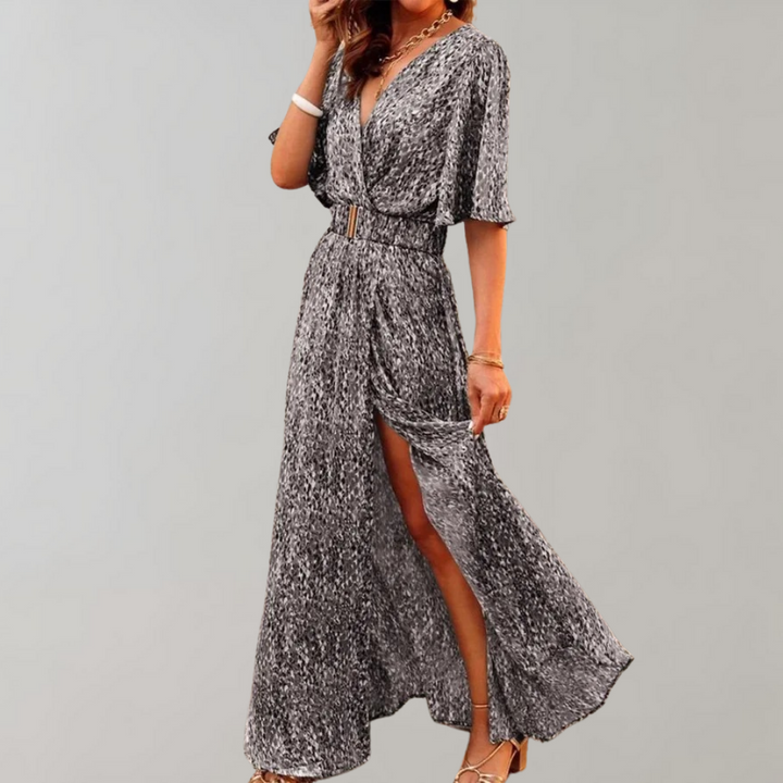 Airy maxi summer dress – Alina-Gray-XS-The Livary