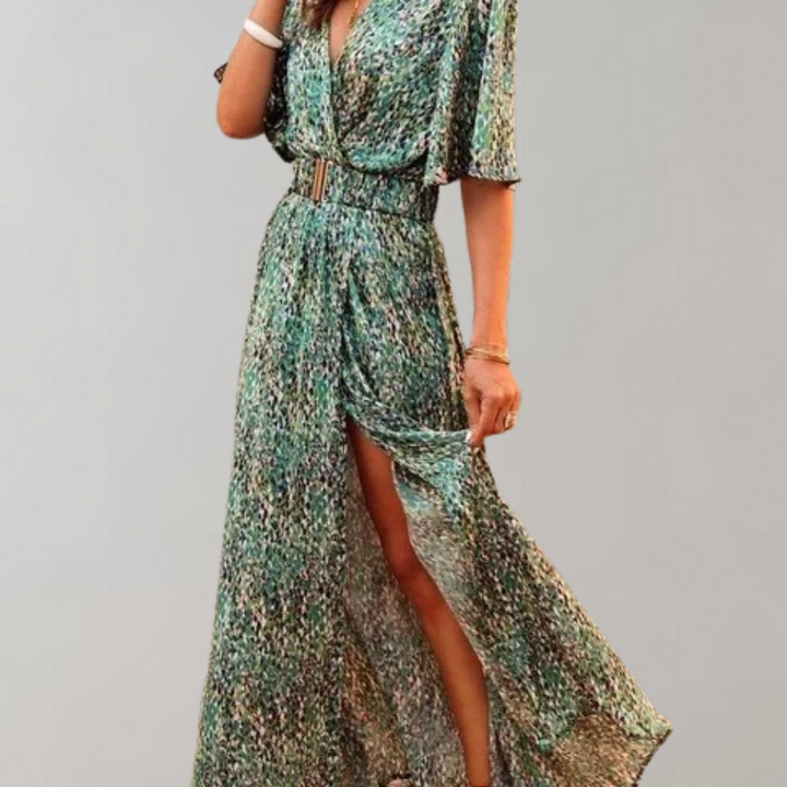 Airy maxi summer dress – Alina-Green-XS-The Livary