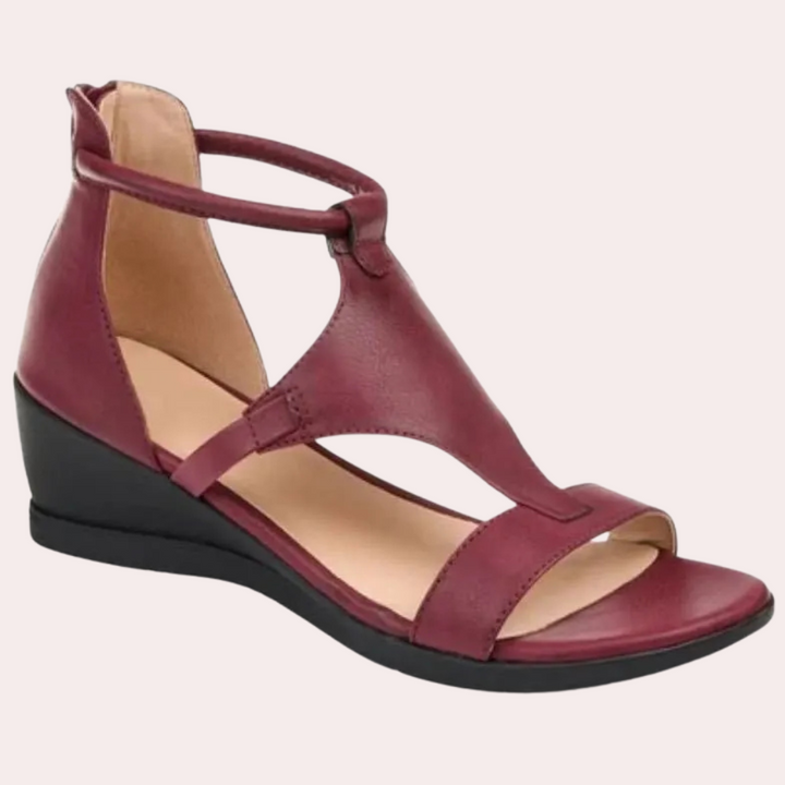 Aldys - Elegant Summer Sandals for Women-Red-3.5-The Livary