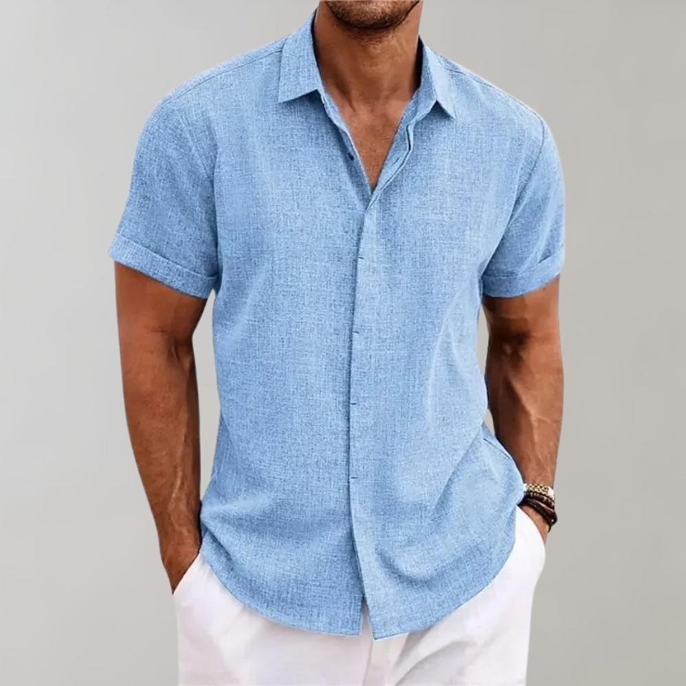 Plain Polo Shirt for Men - Dante-Blue-S-The Livary