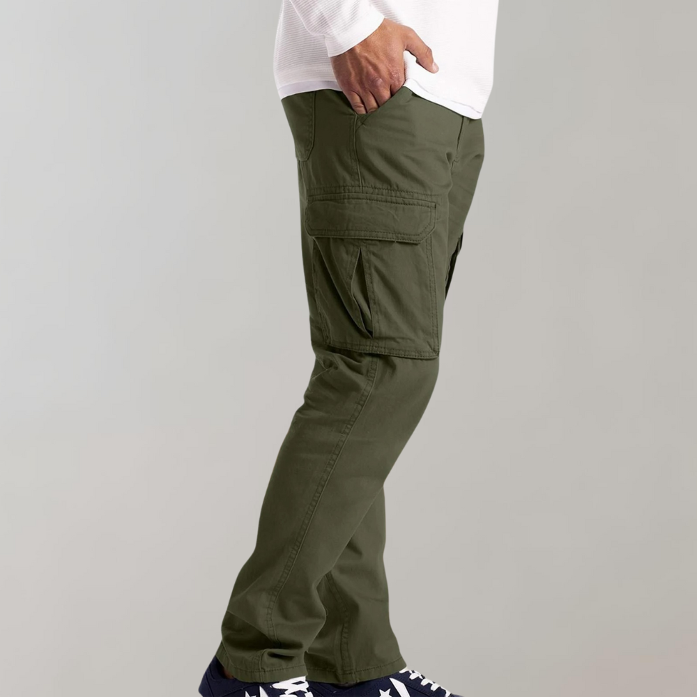 Comfortable Cargo Trousers for Men - Jasper-Green-XS-The Livary