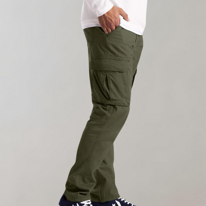 Comfortable Cargo Trousers for Men - Jasper-Green-XS-The Livary