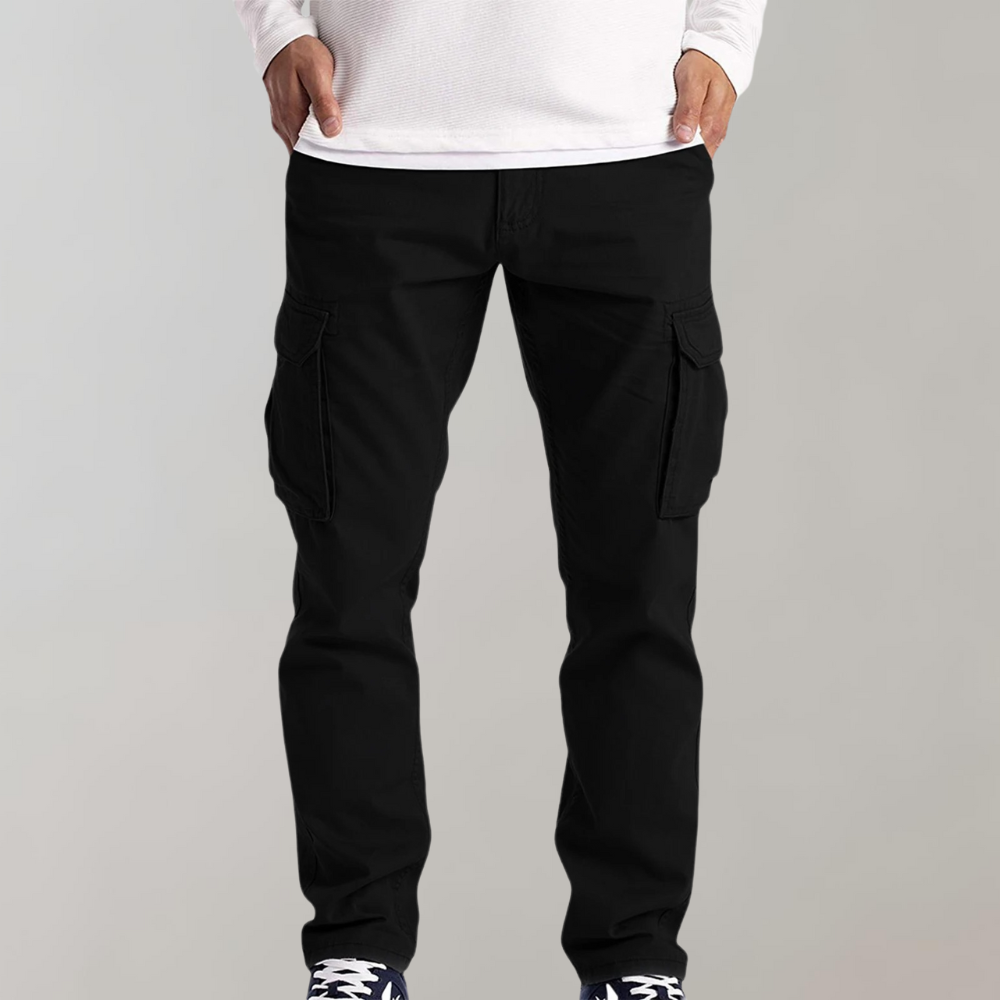 Comfortable Cargo Trousers for Men - Jasper-Black-XS-The Livary