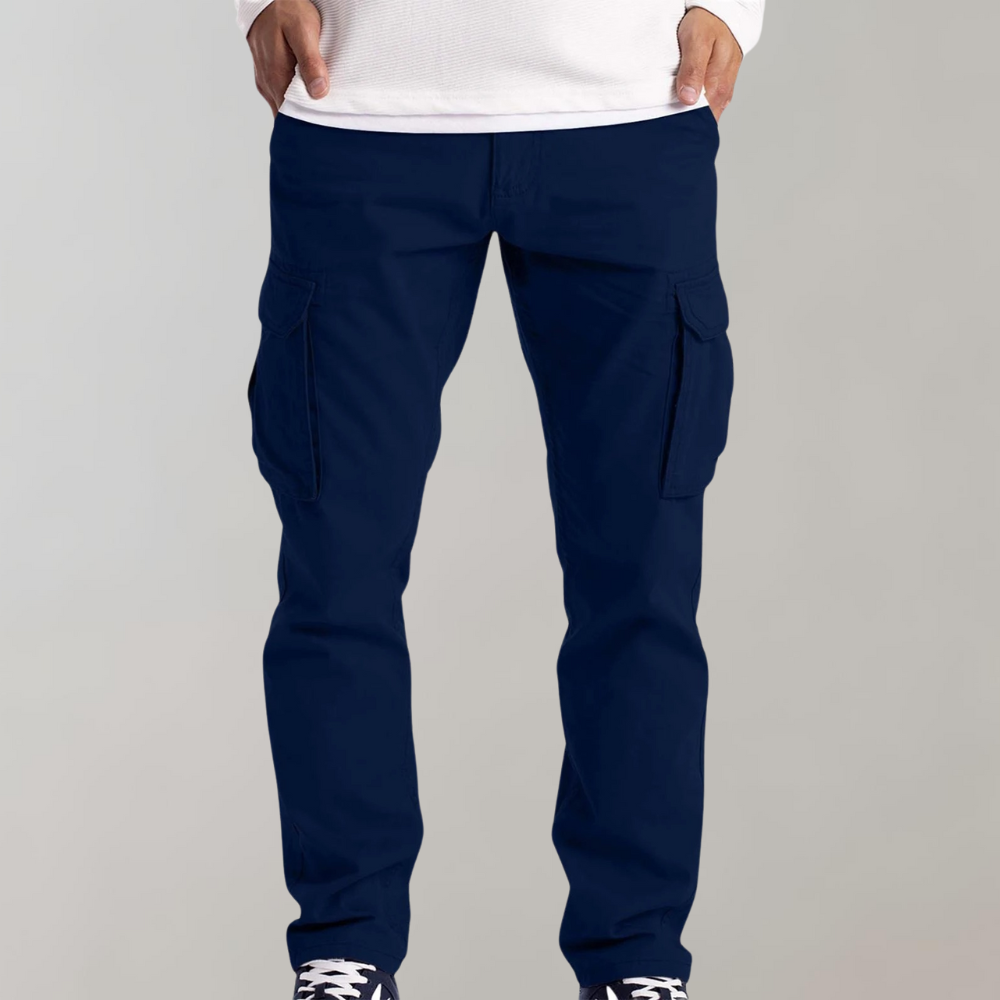 Comfortable Cargo Trousers for Men - Jasper-Blue-XS-The Livary