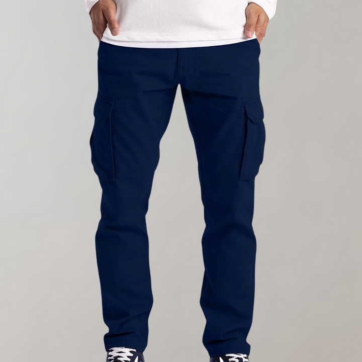 Comfortable Cargo Trousers for Men - Jasper-Blue-XS-The Livary